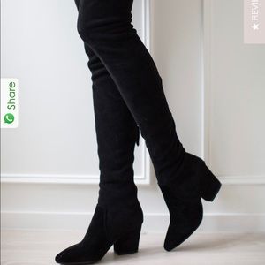 Mid thigh boots